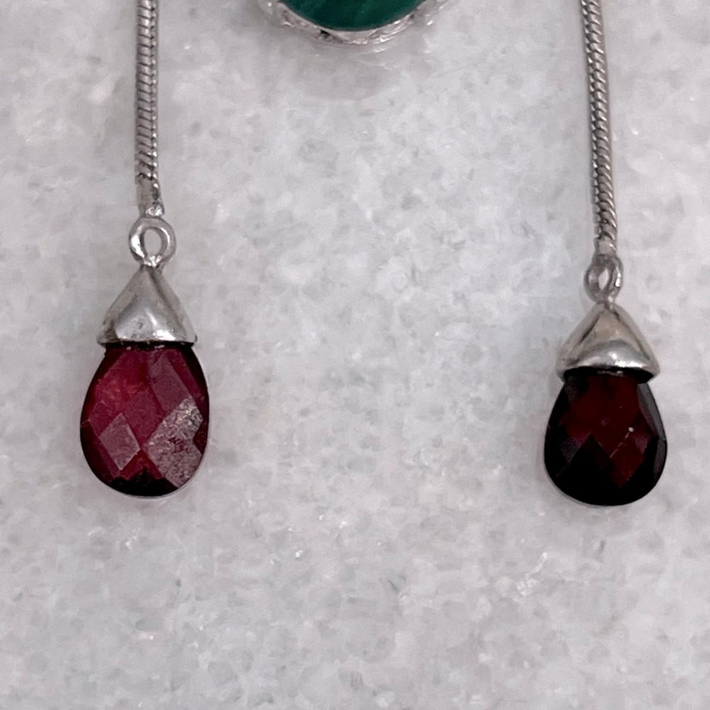 I Slide!!!!Multigemstone Silver Slide Adjustable … - image 6